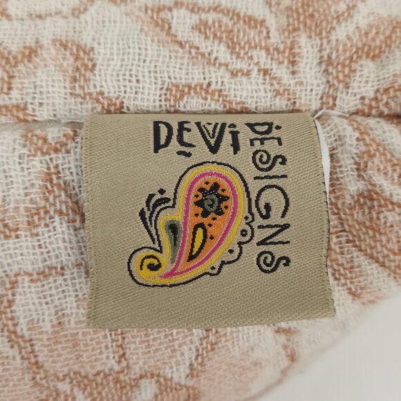 Devi Designs Cherise Gauze Throw Pillow 17"x17" Square Pastel Peach Apricot - Picture 4 of 6